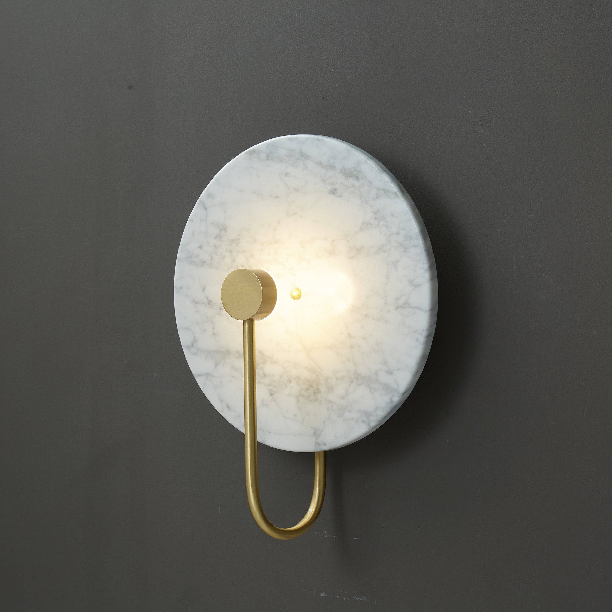 White Marble Wall Lamp 6615-We - Wall Lamps - ebarza Furniture UAE | Shop Modern Furniture in Abu Dhabi & Dubai - مفروشات ايبازرا في الامارات | تسوق اثاث عصري وديكورات مميزة في دبي وابوظبي