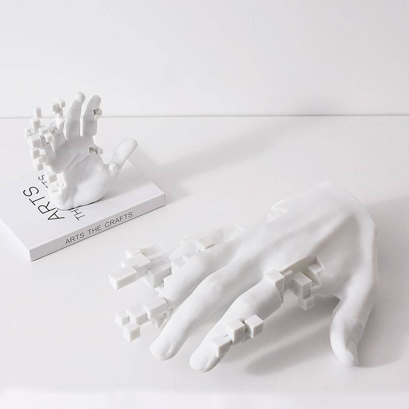 White Resin Hand Sculpture - Large Fc-Sz21117A - Home Decor Figurines - ebarza Furniture UAE | Shop Modern Furniture in Abu Dhabi & Dubai - مفروشات ايبازرا في الامارات | تسوق اثاث عصري وديكورات مميزة في دبي وابوظبي