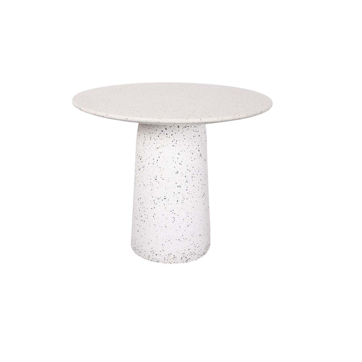 White terrazzo dining table from Beacon, modern design with a sleek surface, perfect for contemporary dining rooms.