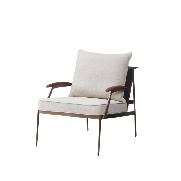 Willow Beige Lounge Chair MLL-A120 - Lounge Chairs - ebarza Furniture UAE | Shop Modern Furniture in Abu Dhabi & Dubai - مفروشات ايبازرا في الامارات | تسوق اثاث عصري وديكورات مميزة في دبي وابوظبي