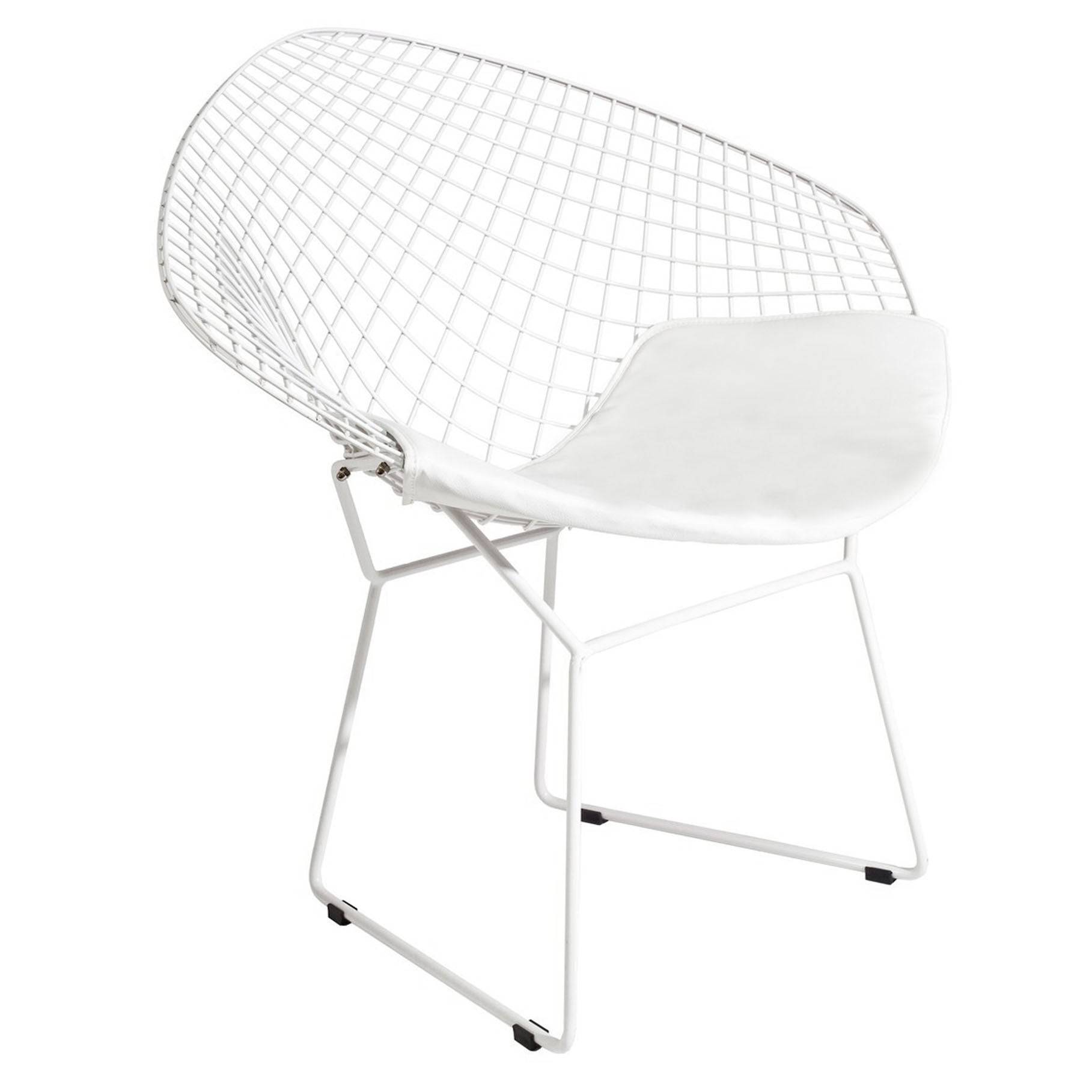 Wire Chair & Cushion Mc-022Q-W -  Chairs | كرسي سلك ووسادة - ebarza Furniture UAE | Shop Modern Furniture in Abu Dhabi & Dubai - مفروشات ايبازرا في الامارات | تسوق اثاث عصري وديكورات مميزة في دبي وابوظبي