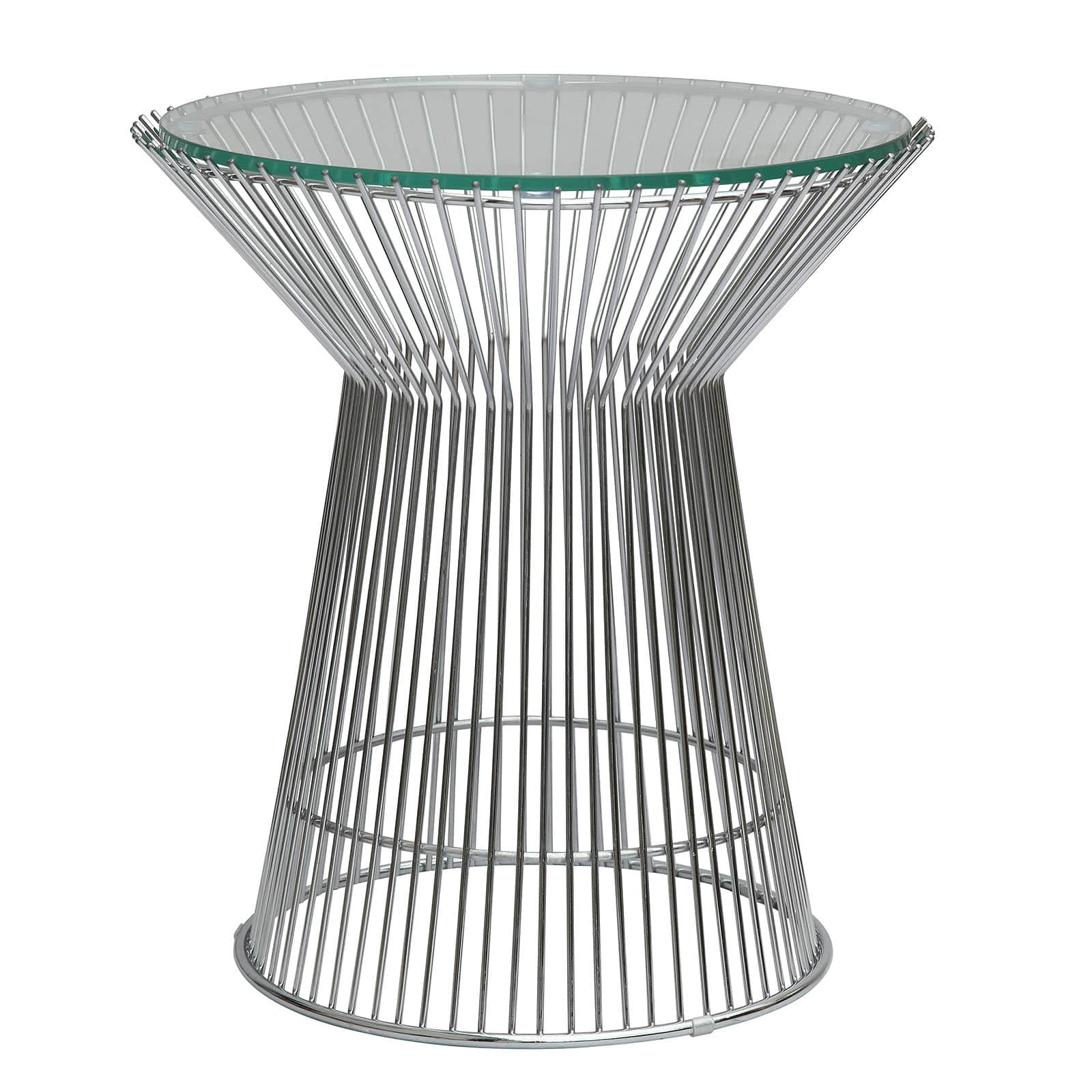 Wire Table& Glass Top Bp7004 - Side Tables - ebarza Furniture UAE | Shop Modern Furniture in Abu Dhabi & Dubai - مفروشات ايبازرا في الامارات | تسوق اثاث عصري وديكورات مميزة في دبي وابوظبي