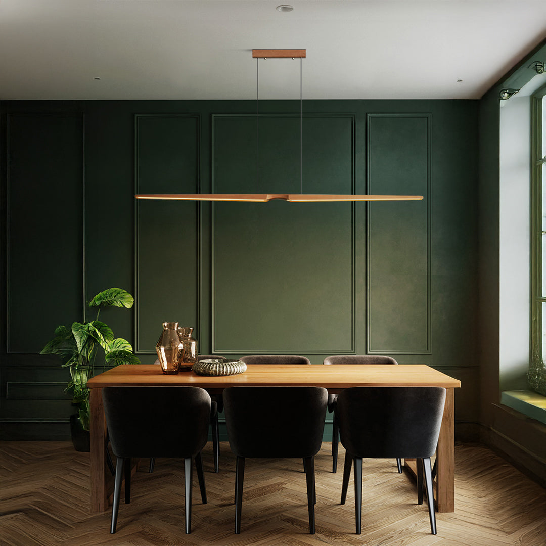 Woodland Charm LED Linear Light Pendant Lamp - Natural MYCP-SY-Ash-2400 - Pendant Lamps - ebarza Furniture UAE | Shop Modern Furniture in Abu Dhabi & Dubai - مفروشات ايبازرا في الامارات | تسوق اثاث عصري وديكورات مميزة في دبي وابوظبي
