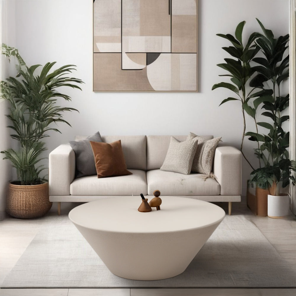 Zhuozi Textured Beige Coffee Table - 21-1171 table - Coffee Tables - ebarza Furniture UAE | Shop Modern Furniture in Abu Dhabi & Dubai - مفروشات ايبازرا في الامارات | تسوق اثاث عصري وديكورات مميزة في دبي وابوظبي