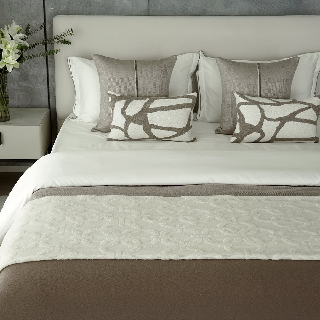BEACON Zola Bedding Set with patterned duvet cover and pillowcases, soft, comfortable bedding for a cozy bedroom decor.