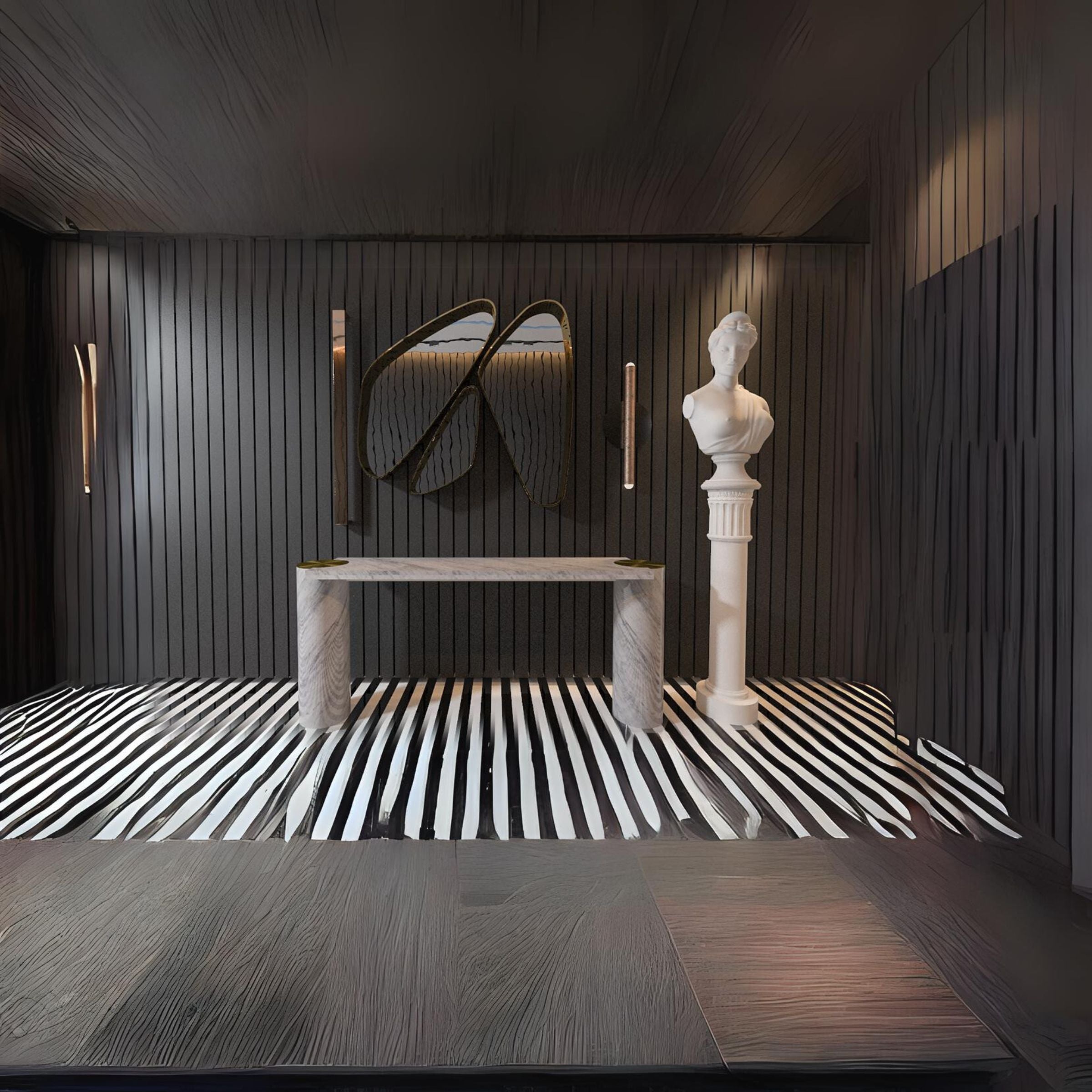 Zurich Natural Marble Console Table 200cm - DZ463DTC / 463DTC - Consoles - ebarza Furniture UAE | Shop Modern Furniture in Abu Dhabi & Dubai - مفروشات ايبازرا في الامارات | تسوق اثاث عصري وديكورات مميزة في دبي وابوظبي