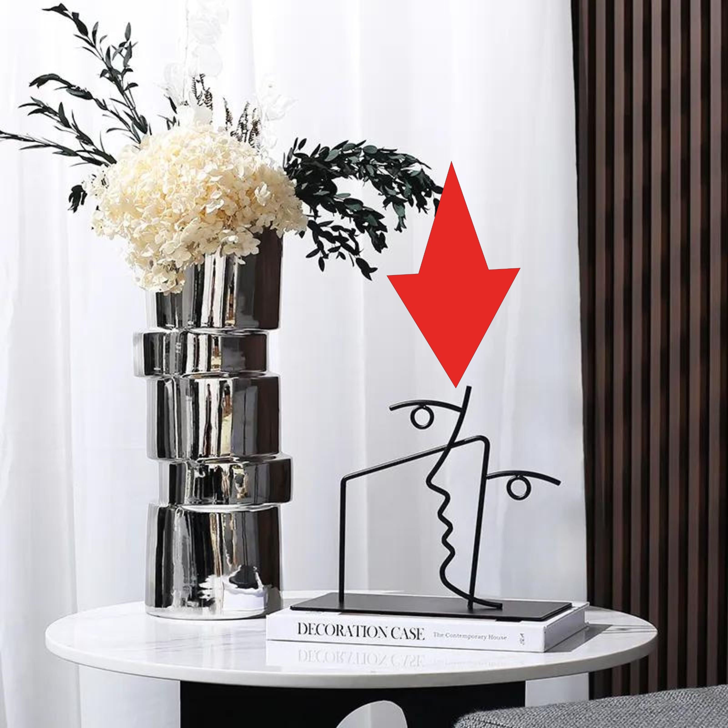 Black Metal Linear Sculpture Fc-W2117C - Home Decor Figurines - ebarza Furniture UAE | Shop Modern Furniture in Abu Dhabi & Dubai - مفروشات ايبازرا في الامارات | تسوق اثاث عصري وديكورات مميزة في دبي وابوظبي