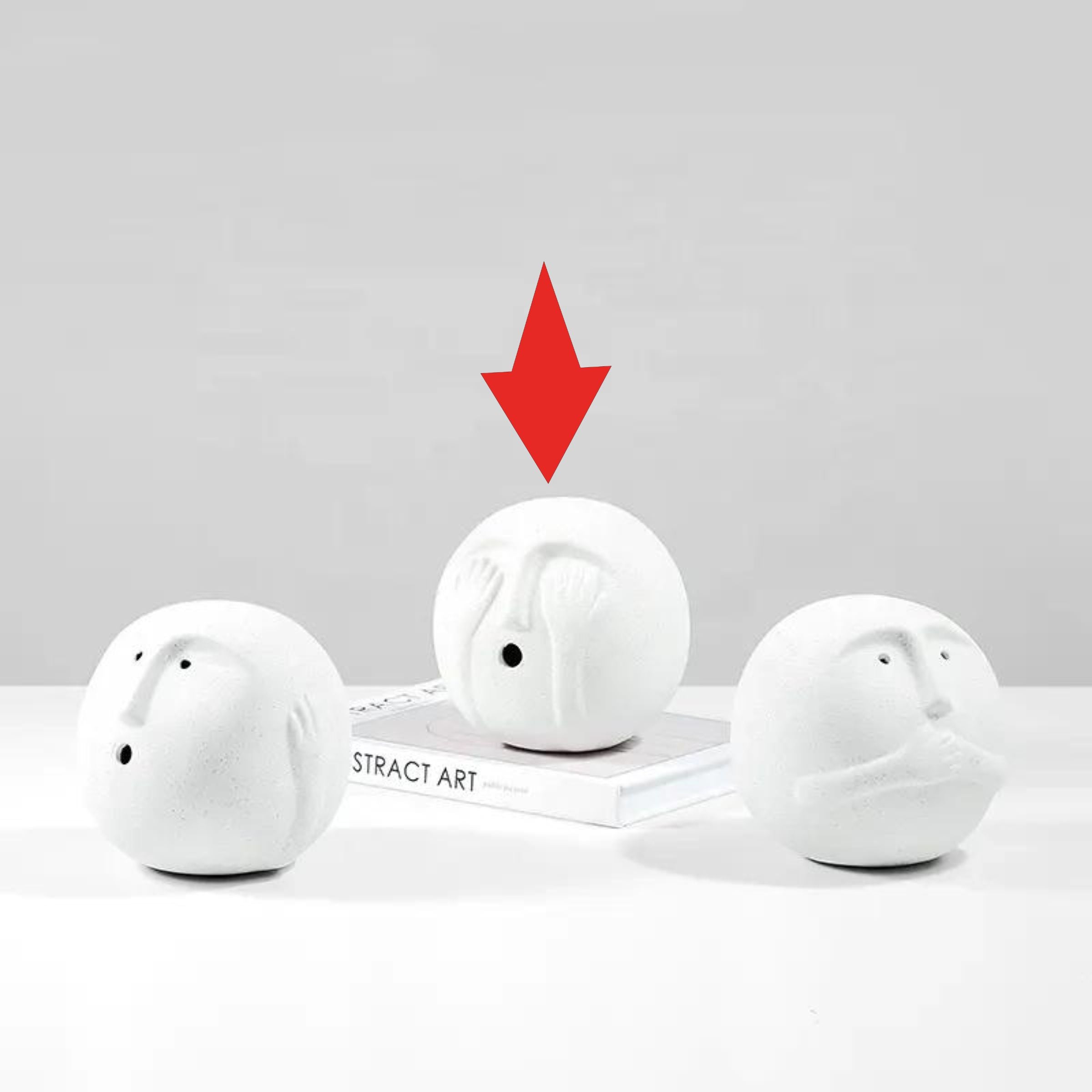 See No Evil Ceramic Sculpture Fa-D22013B - Home Decor Figurines - ebarza Furniture UAE | Shop Modern Furniture in Abu Dhabi & Dubai - مفروشات ايبازرا في الامارات | تسوق اثاث عصري وديكورات مميزة في دبي وابوظبي