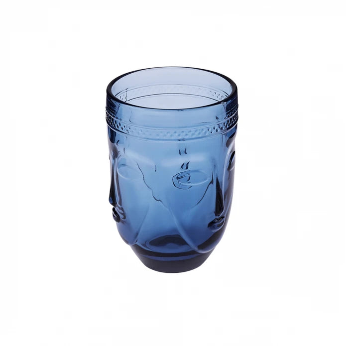 Karaca Visage Soft Drink Glass Blue 340 ml 153.03.08.2415 -  Drinkware | كوب زجاج مشروب غازي كاراجا فيساج أزرق 340 متر - ebarza Furniture UAE | Shop Modern Furniture in Abu Dhabi & Dubai - مفروشات ايبازرا في الامارات | تسوق اثاث عصري وديكورات مميزة في دبي وابوظبي