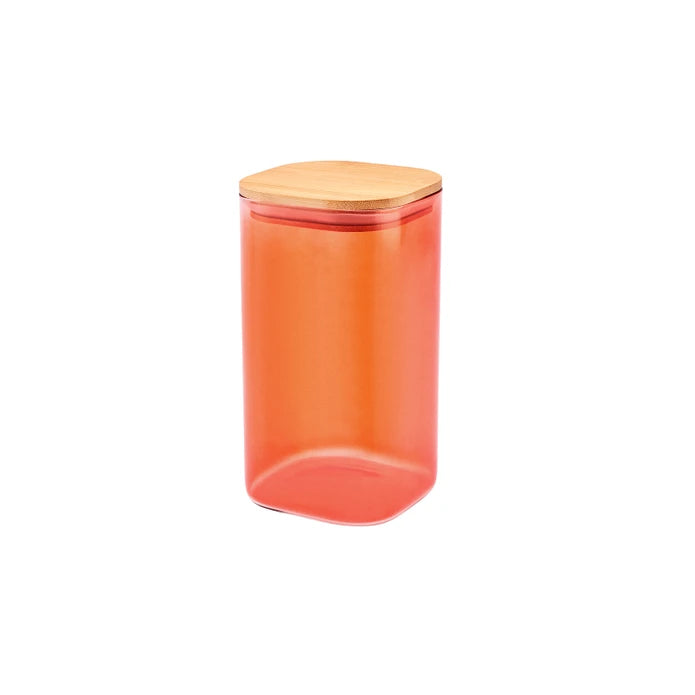 Karaca Zoro Orange Glass Storage Container 153.03.08.3333 - Spice Sets - ebarza Furniture UAE | Shop Modern Furniture in Abu Dhabi & Dubai - مفروشات ايبازرا في الامارات | تسوق اثاث عصري وديكورات مميزة في دبي وابوظبي