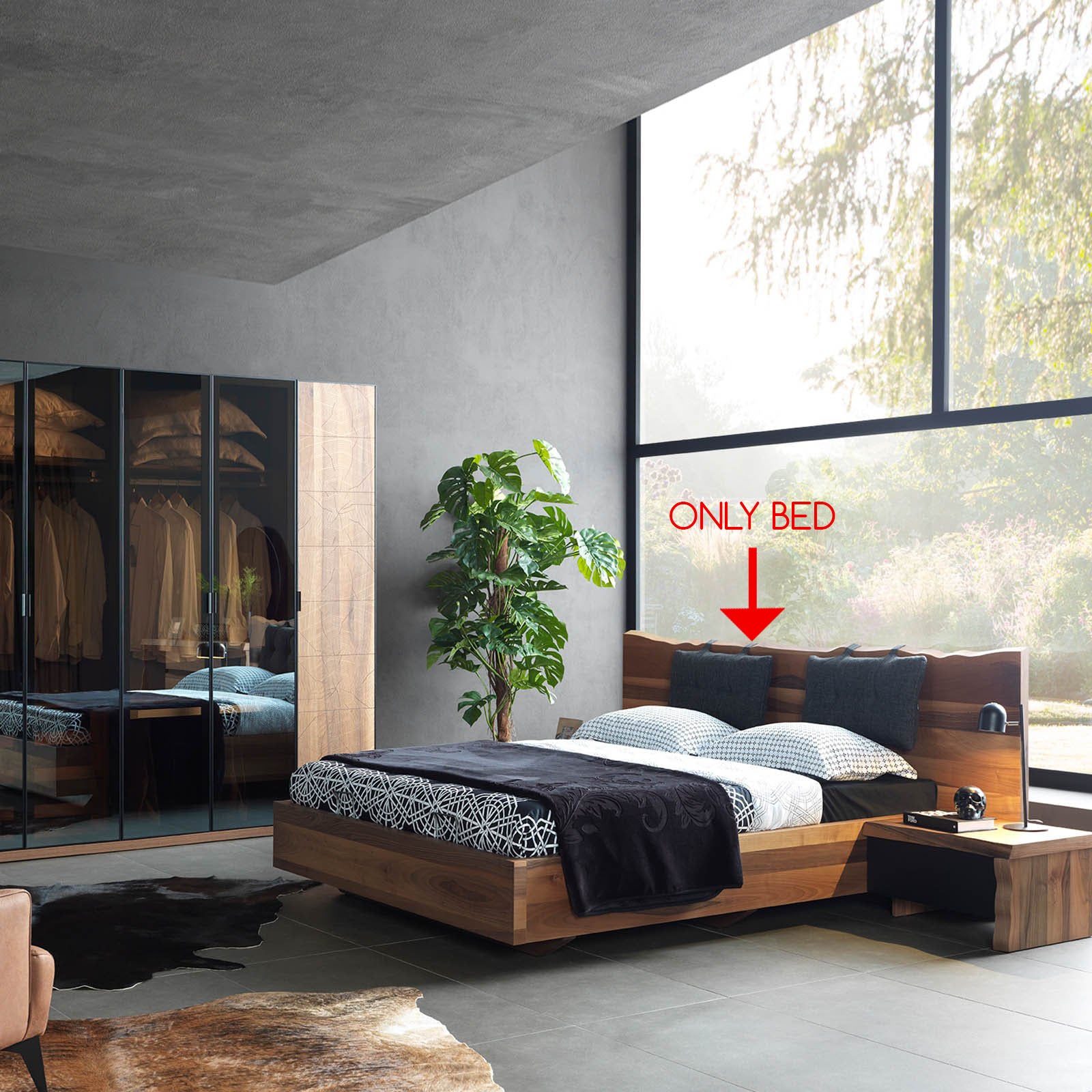 Monaco Bedstead With Storage Under Nat001-Bed - Bedsteads - ebarza Furniture UAE | Shop Modern Furniture in Abu Dhabi & Dubai - مفروشات ايبازرا في الامارات | تسوق اثاث عصري وديكورات مميزة في دبي وابوظبي