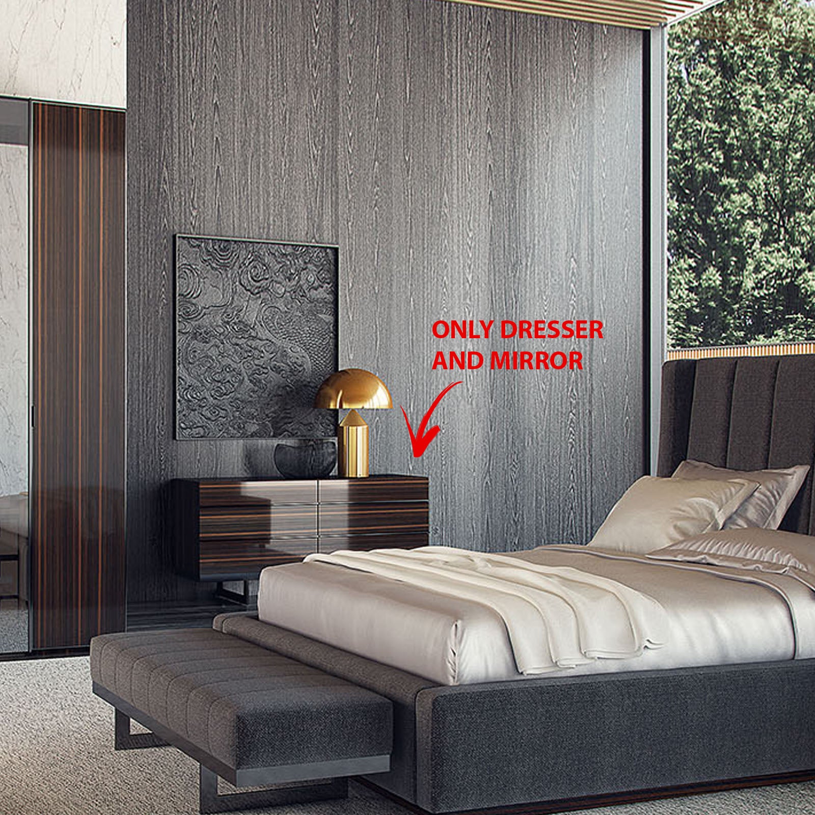 Prada Elegant Dresser and Mirror NLSEP-DRSRMRR - Dressers and Mirrors - ebarza Furniture UAE | Shop Modern Furniture in Abu Dhabi & Dubai - مفروشات ايبازرا في الامارات | تسوق اثاث عصري وديكورات مميزة في دبي وابوظبي