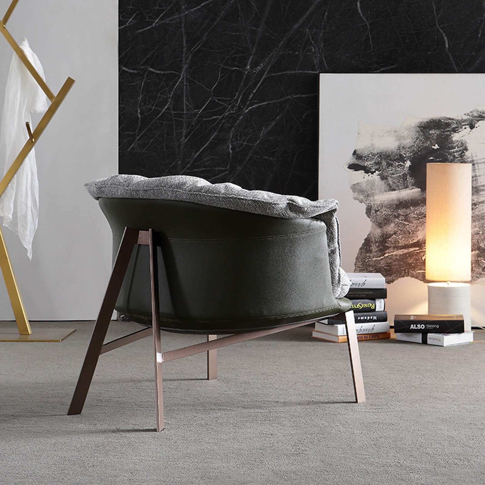 Parma Lounge Chair Lc036 - Lounge Chairs - ebarza Furniture UAE | Shop Modern Furniture in Abu Dhabi & Dubai - مفروشات ايبازرا في الامارات | تسوق اثاث عصري وديكورات مميزة في دبي وابوظبي