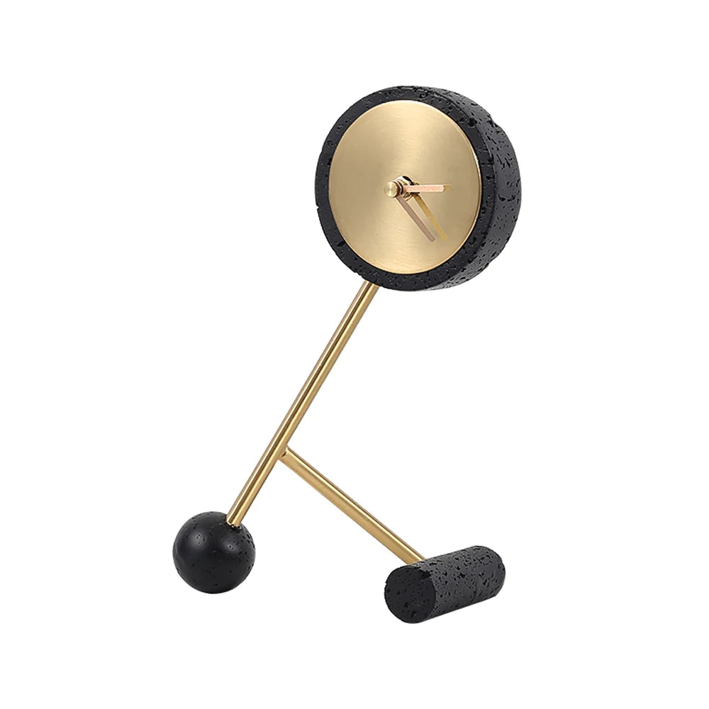 Black Resin Clock With Gold Face FB-W22015B - Clocks - ebarza Furniture UAE | Shop Modern Furniture in Abu Dhabi & Dubai - مفروشات ايبازرا في الامارات | تسوق اثاث عصري وديكورات مميزة في دبي وابوظبي