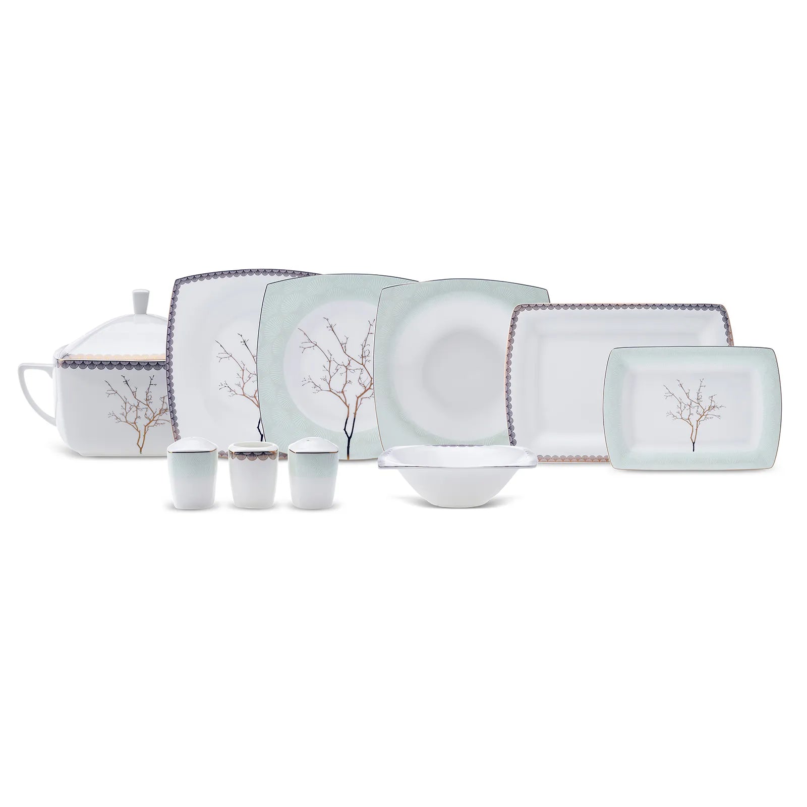 Karaca Fine Pearl Banyan 62 Pieces Dinnerware Set For 12 Persons 153.03.08.0646 - Dinnerware Sets - ebarza Furniture UAE | Shop Modern Furniture in Abu Dhabi & Dubai - مفروشات ايبازرا في الامارات | تسوق اثاث عصري وديكورات مميزة في دبي وابوظبي