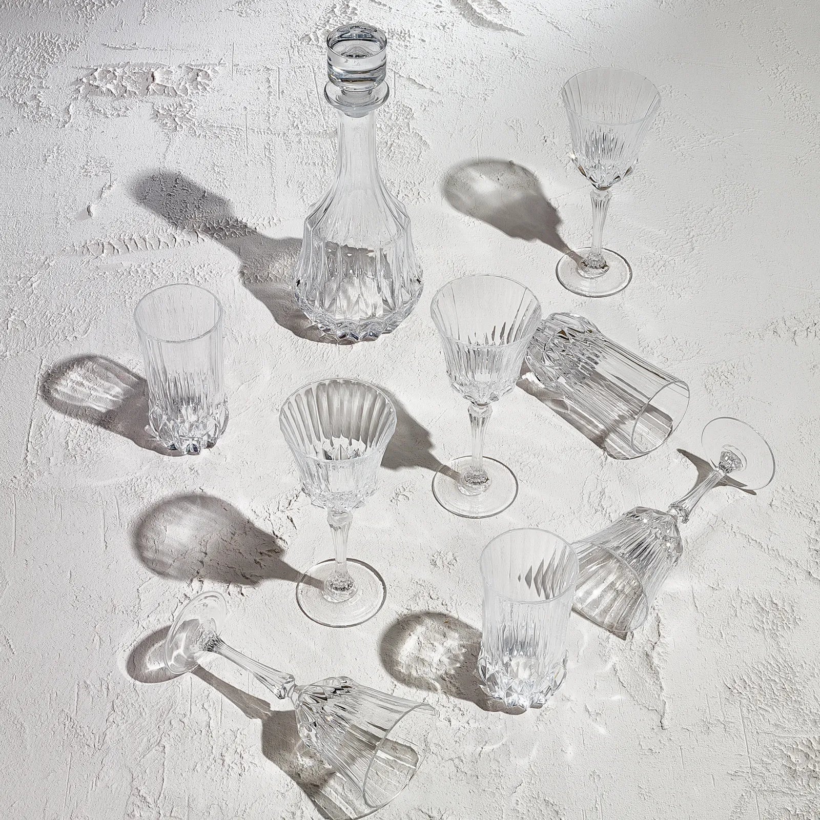 Karaca Florence 25 Pieces 12 Person Glass Set 153.03.07.9946 - Drinkware - ebarza Furniture UAE | Shop Modern Furniture in Abu Dhabi & Dubai - مفروشات ايبازرا في الامارات | تسوق اثاث عصري وديكورات مميزة في دبي وابوظبي