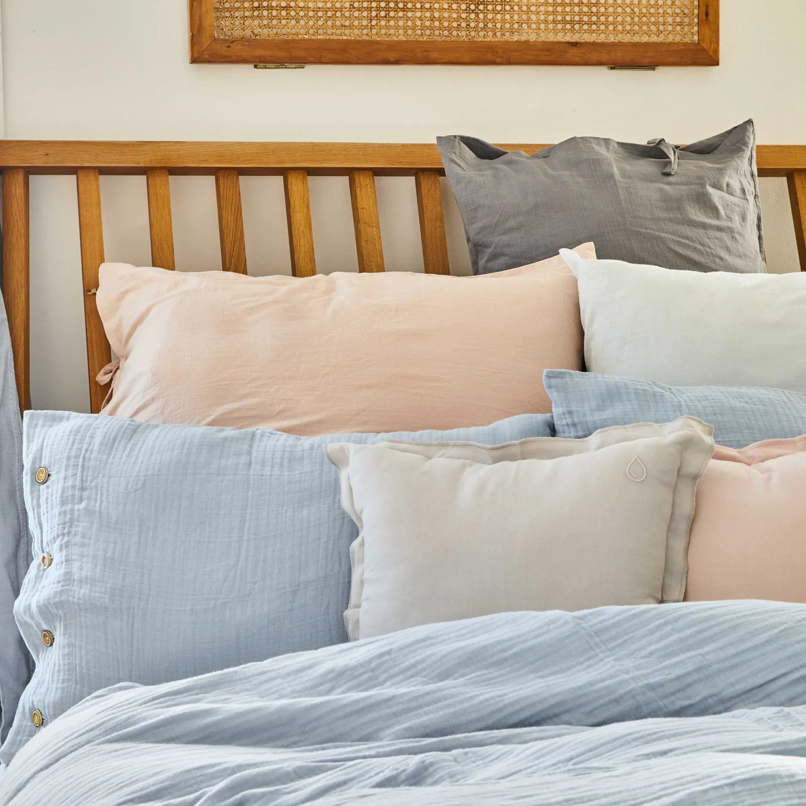 Karaca Home 4 Element Blue 100% Cotton Double Bedspread 200.18.01.0696 - Bedding - ebarza Furniture UAE | Shop Modern Furniture in Abu Dhabi & Dubai - مفروشات ايبازرا في الامارات | تسوق اثاث عصري وديكورات مميزة في دبي وابوظبي