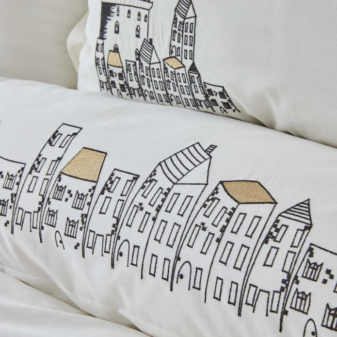 Karaca Home Galata Black Embroidered Double 100% Cotton Duvet Cover Set 200.19.01.0489 - Bedding - ebarza Furniture UAE | Shop Modern Furniture in Abu Dhabi & Dubai - مفروشات ايبازرا في الامارات | تسوق اثاث عصري وديكورات مميزة في دبي وابوظبي