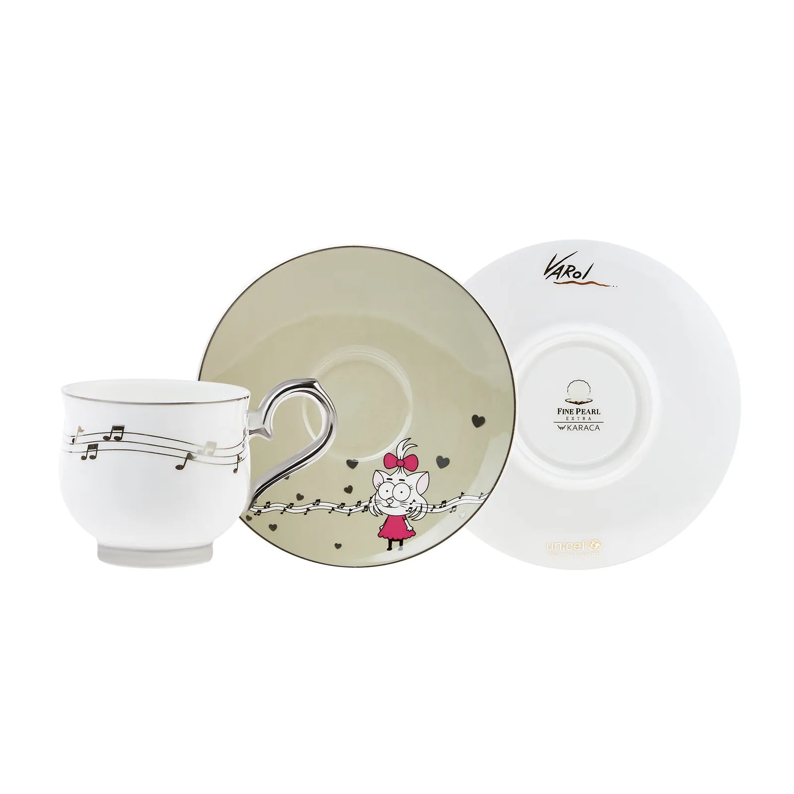 Karaca Unicef Varol Yaşaroğlu & Gürbüz Doğan Set Of 2 Coffee Cups 90 Ml 153.03.06.4465 - Coffee Sets - ebarza Furniture UAE | Shop Modern Furniture in Abu Dhabi & Dubai - مفروشات ايبازرا في الامارات | تسوق اثاث عصري وديكورات مميزة في دبي وابوظبي