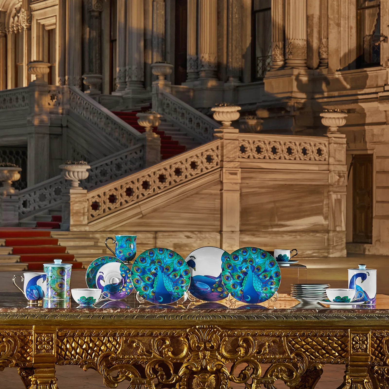 Karaca X Çırağan Palace Shop Cake Set For 6 Persons 153.03.06.7552 - Cake Sets - ebarza Furniture UAE | Shop Modern Furniture in Abu Dhabi & Dubai - مفروشات ايبازرا في الامارات | تسوق اثاث عصري وديكورات مميزة في دبي وابوظبي