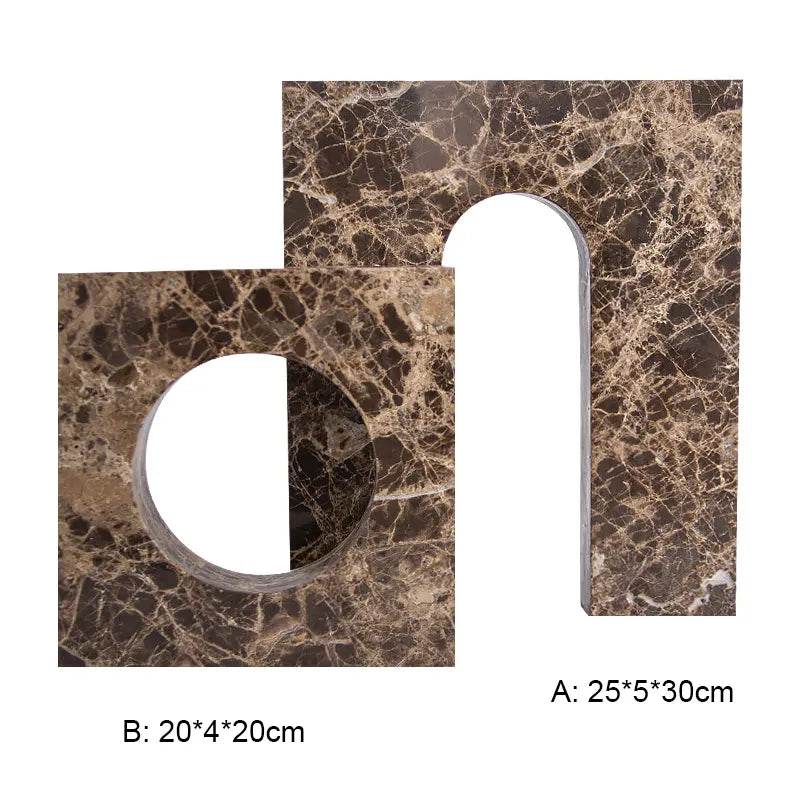 Brown Squre & Round Shape Vase-A Fb-T2026A - Home Decor Figurines - ebarza Furniture UAE | Shop Modern Furniture in Abu Dhabi & Dubai - مفروشات ايبازرا في الامارات | تسوق اثاث عصري وديكورات مميزة في دبي وابوظبي