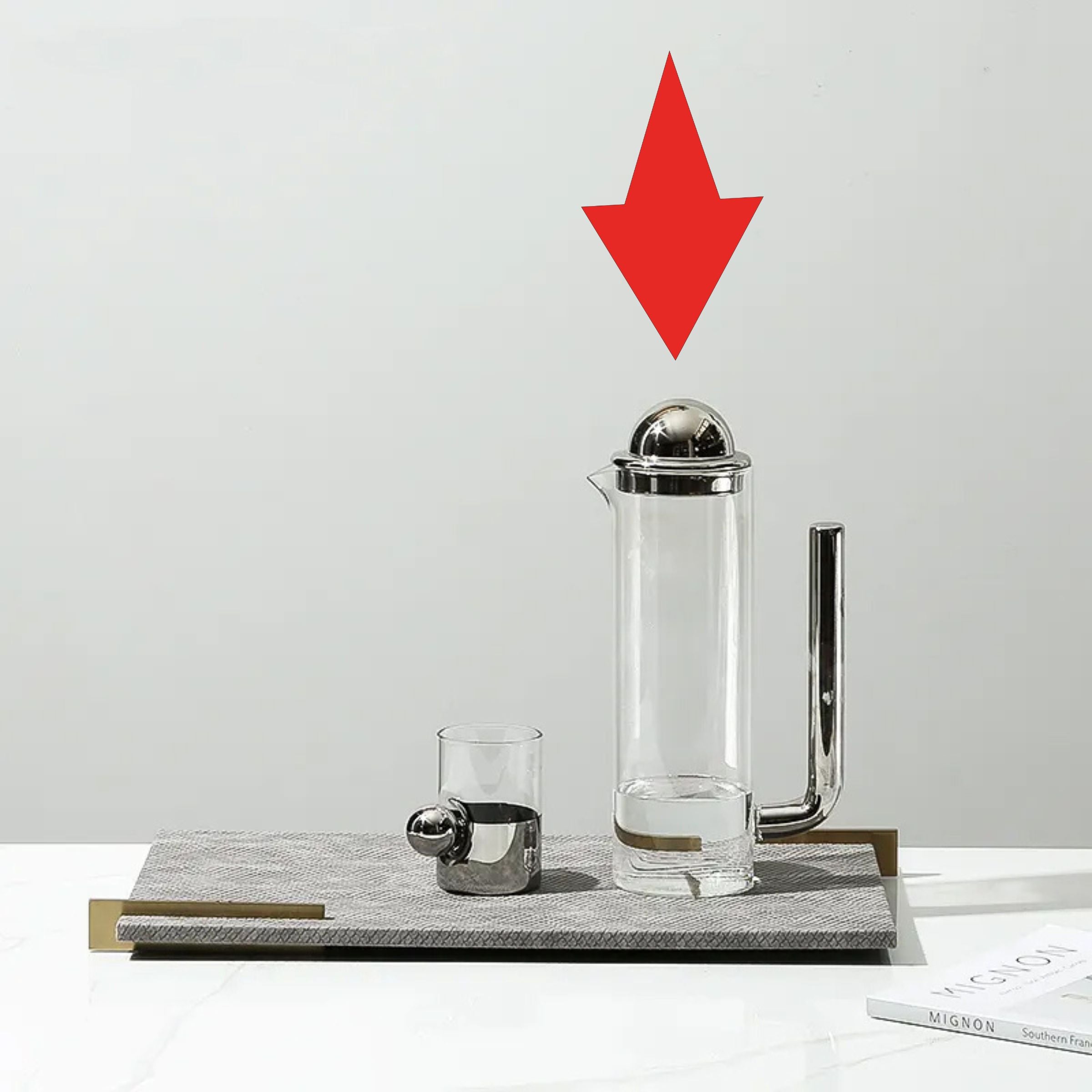 Long Handle Pot Silver - A Fc-Cj2107A - Drinkware - ebarza Furniture UAE | Shop Modern Furniture in Abu Dhabi & Dubai - مفروشات ايبازرا في الامارات | تسوق اثاث عصري وديكورات مميزة في دبي وابوظبي