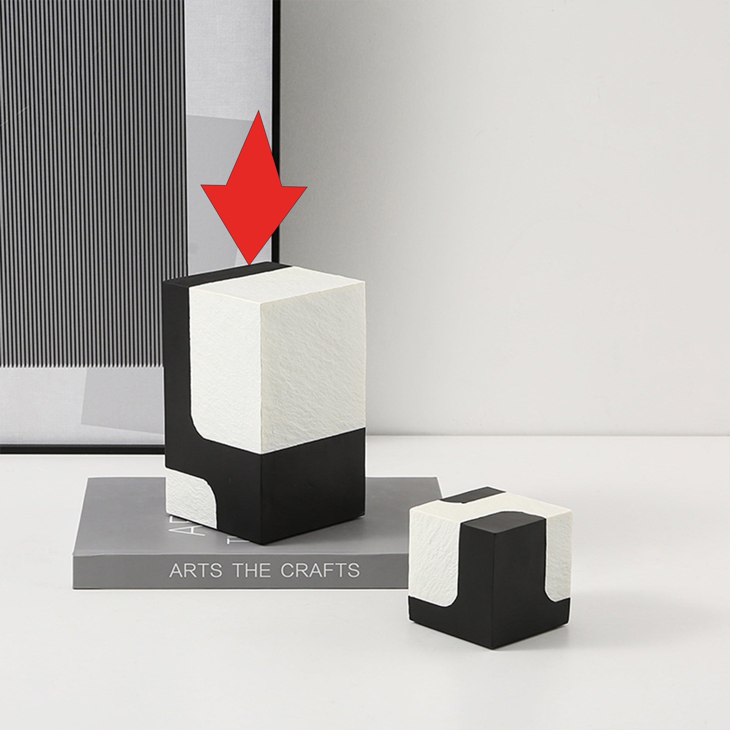Black And White Stone Block A Fc-Sz21108A - Home Decor Figurines - ebarza Furniture UAE | Shop Modern Furniture in Abu Dhabi & Dubai - مفروشات ايبازرا في الامارات | تسوق اثاث عصري وديكورات مميزة في دبي وابوظبي