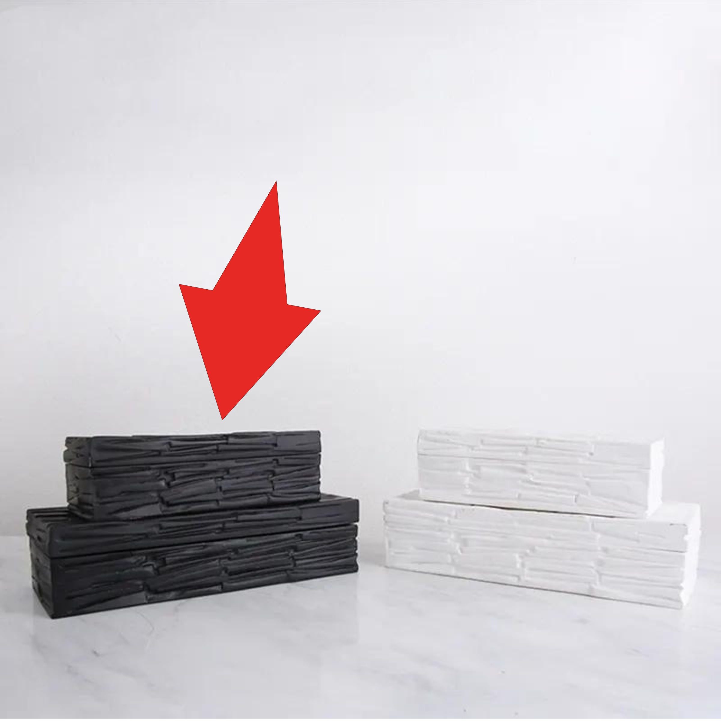 Black Resin Decorative Box-B Fc-Sz2023B - Decorative Boxes - ebarza Furniture UAE | Shop Modern Furniture in Abu Dhabi & Dubai - مفروشات ايبازرا في الامارات | تسوق اثاث عصري وديكورات مميزة في دبي وابوظبي