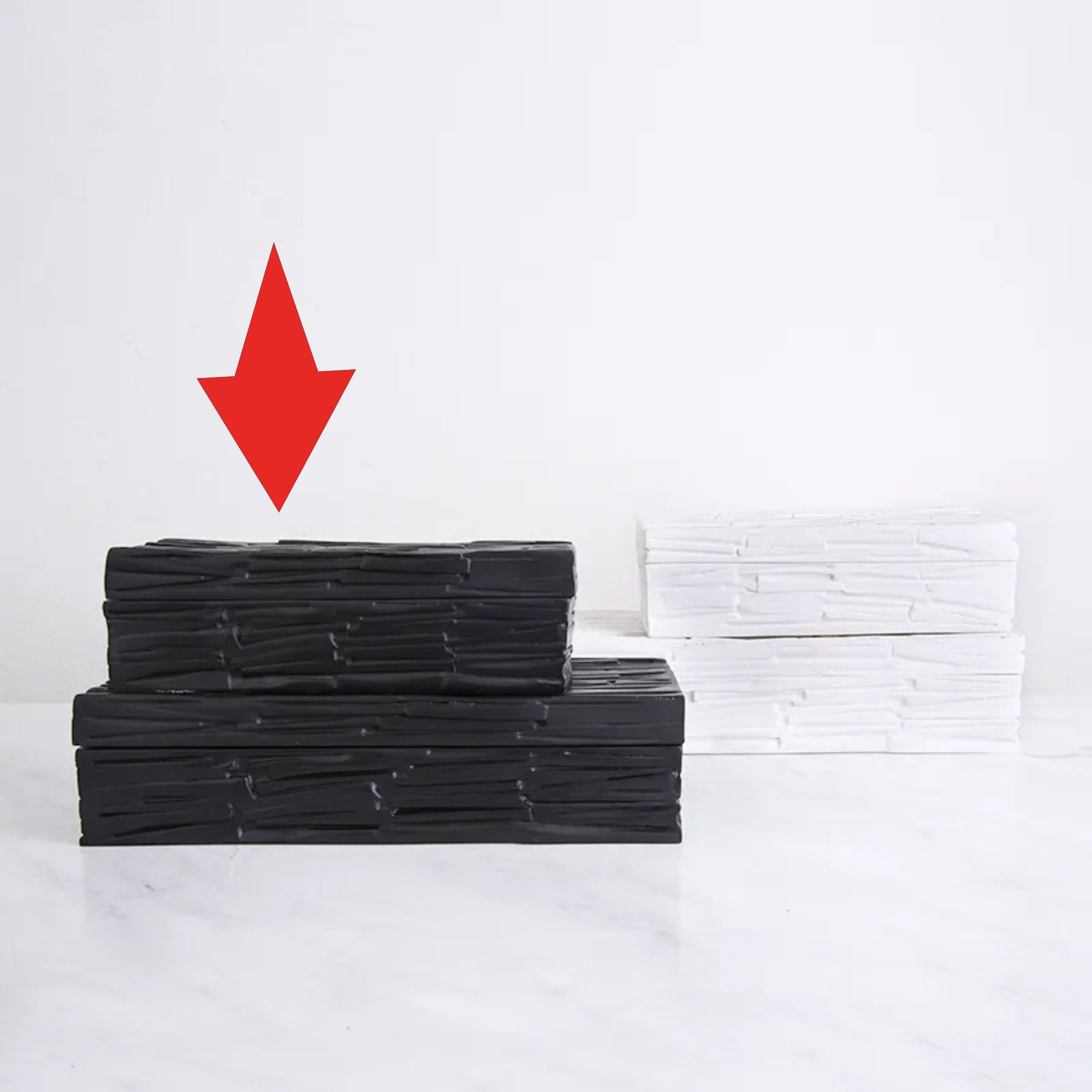 Black Resin Decorative Box-B Fc-Sz2023B - Decorative Boxes - ebarza Furniture UAE | Shop Modern Furniture in Abu Dhabi & Dubai - مفروشات ايبازرا في الامارات | تسوق اثاث عصري وديكورات مميزة في دبي وابوظبي