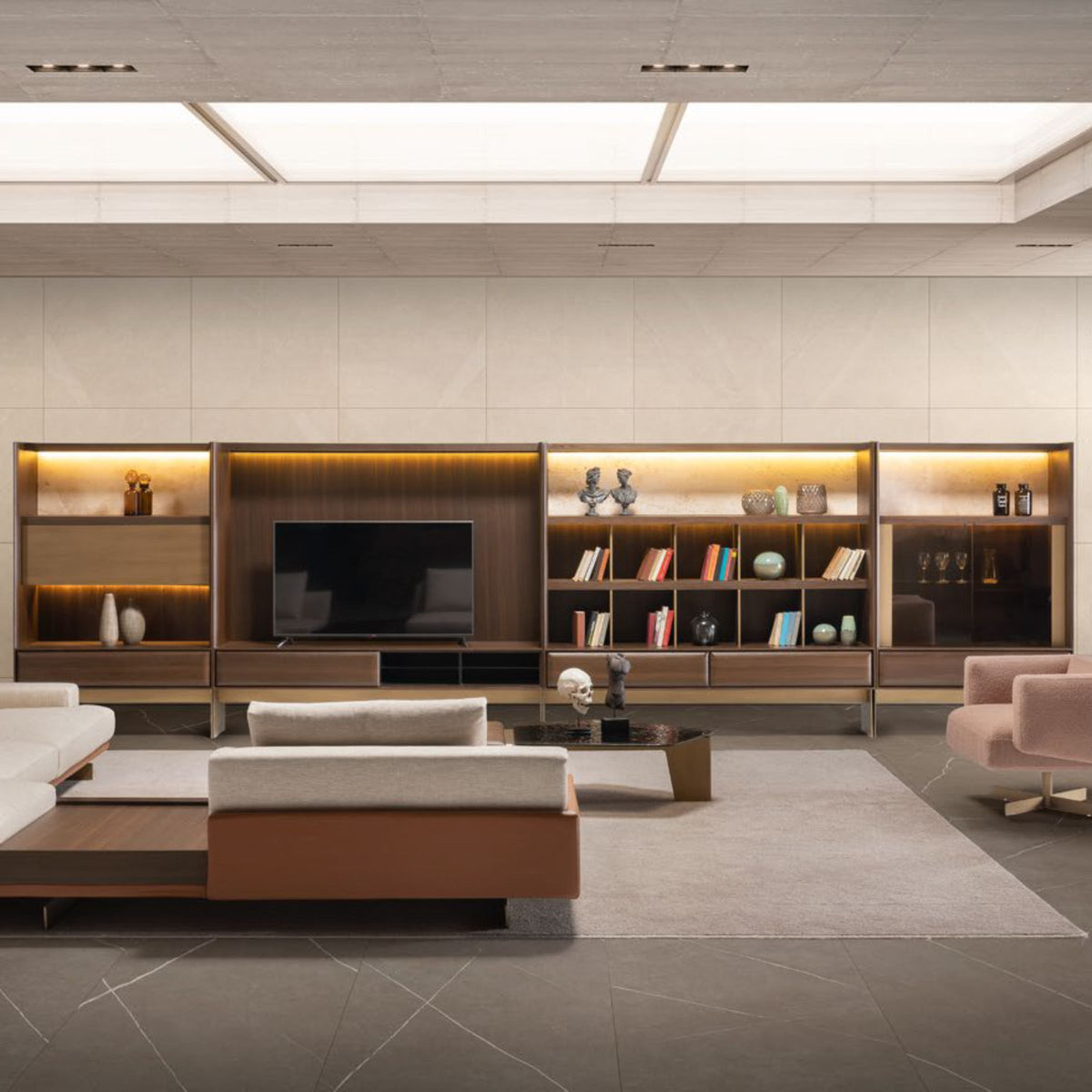 HOMAGE KOLTUK Era Wall Unit Shelf Block Era-Wall120 TV unit with modern design, featuring multiple compartments and a sleek finish.