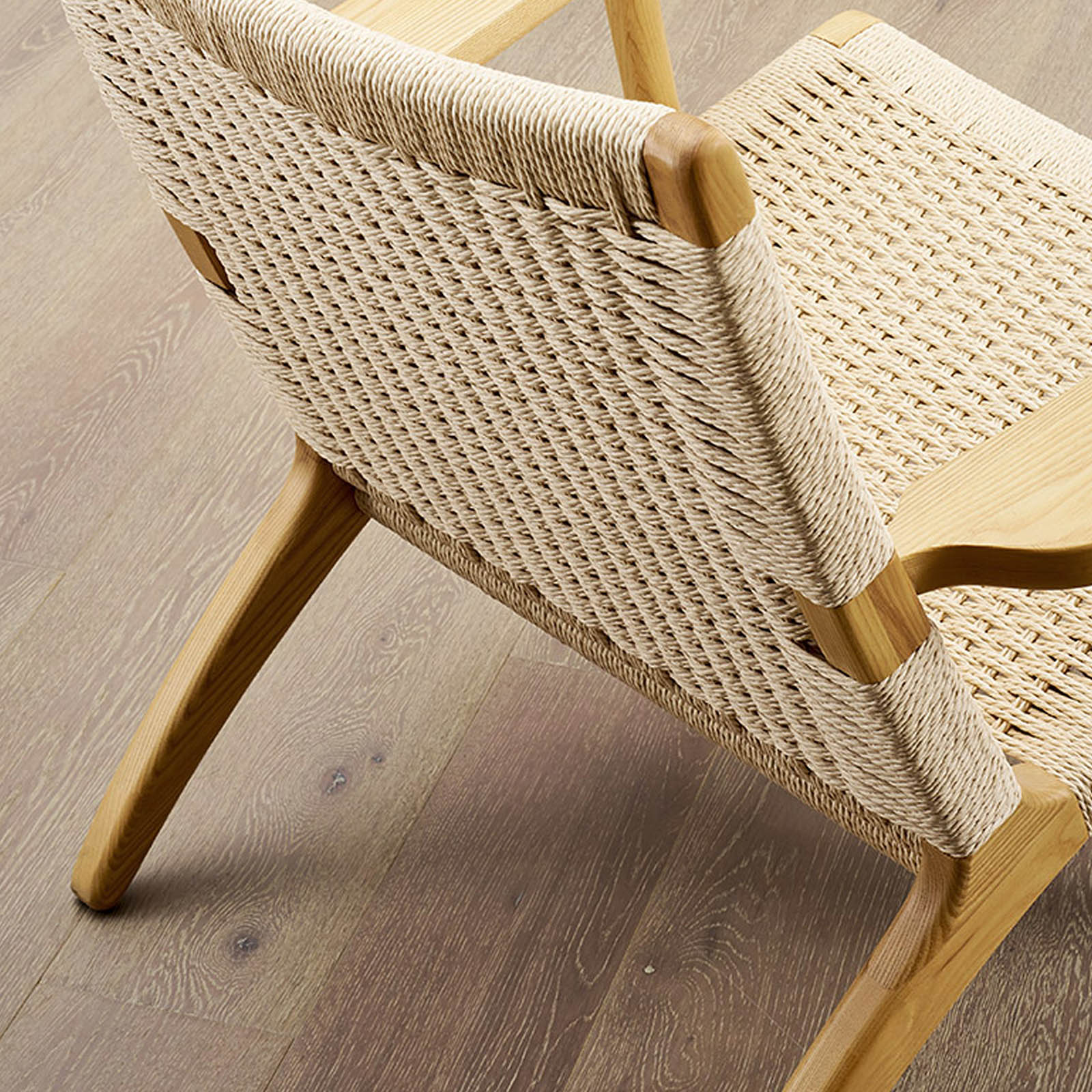 Solid Wood And Cord Lounge Chair Ws-086-N - Lounge Chairs - ebarza Furniture UAE | Shop Modern Furniture in Abu Dhabi & Dubai - مفروشات ايبازرا في الامارات | تسوق اثاث عصري وديكورات مميزة في دبي وابوظبي