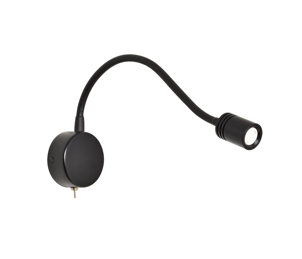 Hotel-style wall reading lamp from Beacon Civil, wall-mounted with a sleek design and adjustable arm for bedside lighting.