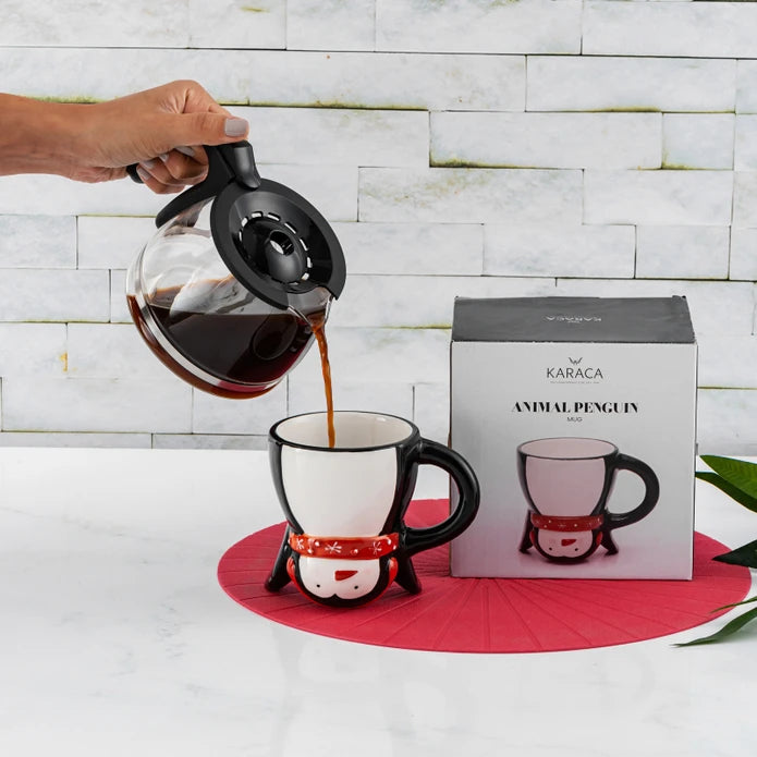 Karaca Animal Penguin Mug 153.03.06.1856 - Mugs - ebarza Furniture UAE | Shop Modern Furniture in Abu Dhabi & Dubai - مفروشات ايبازرا في الامارات | تسوق اثاث عصري وديكورات مميزة في دبي وابوظبي