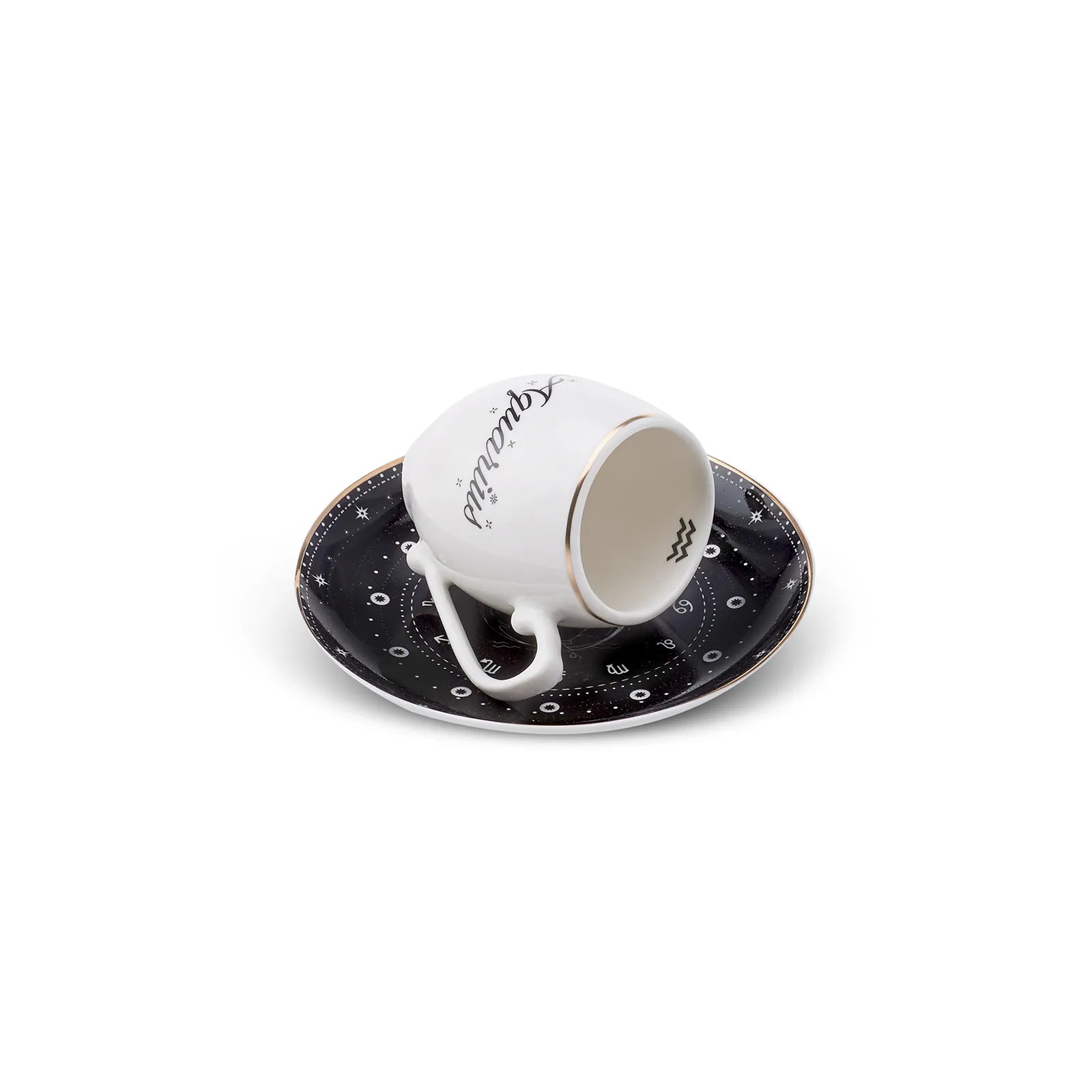 Karaca Aquarius Sign Coffee Cup 90 Ml 153.03.06.6898 - Coffee Sets - ebarza Furniture UAE | Shop Modern Furniture in Abu Dhabi & Dubai - مفروشات ايبازرا في الامارات | تسوق اثاث عصري وديكورات مميزة في دبي وابوظبي