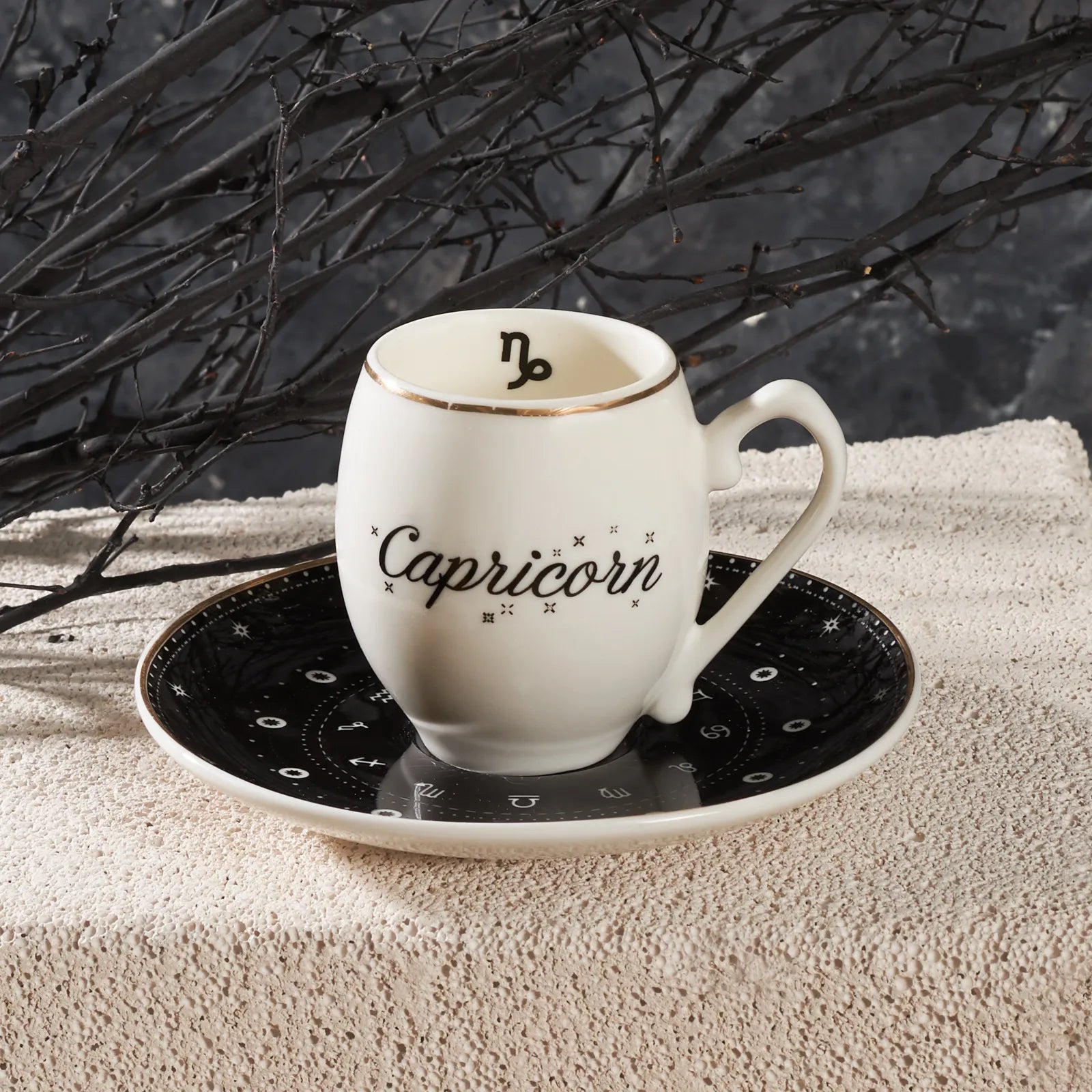 Karaca Capricorn Coffee Cup 90 Ml 153.03.06.6897 - Coffee Sets - ebarza Furniture UAE | Shop Modern Furniture in Abu Dhabi & Dubai - مفروشات ايبازرا في الامارات | تسوق اثاث عصري وديكورات مميزة في دبي وابوظبي