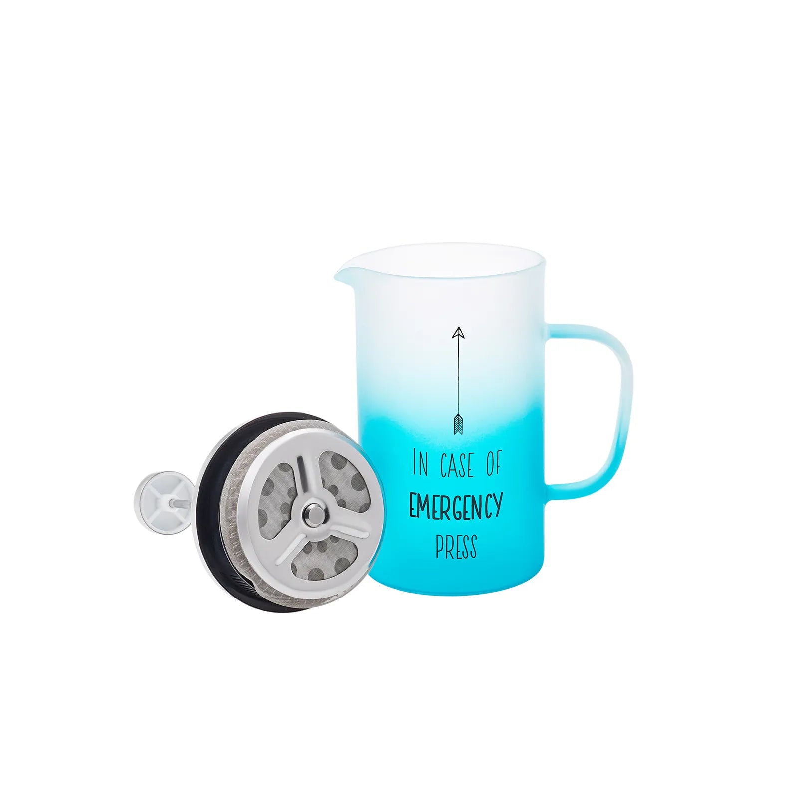 Karaca Emergency Frenchpress Blue 600 Ml 153.03.08.1776 - Kitchen Appliances - ebarza Furniture UAE | Shop Modern Furniture in Abu Dhabi & Dubai - مفروشات ايبازرا في الامارات | تسوق اثاث عصري وديكورات مميزة في دبي وابوظبي
