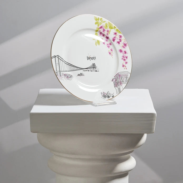 Karaca Erguvan Bosphorus Cake Plate 153.03.06.4971 - Plates - ebarza Furniture UAE | Shop Modern Furniture in Abu Dhabi & Dubai - مفروشات ايبازرا في الامارات | تسوق اثاث عصري وديكورات مميزة في دبي وابوظبي