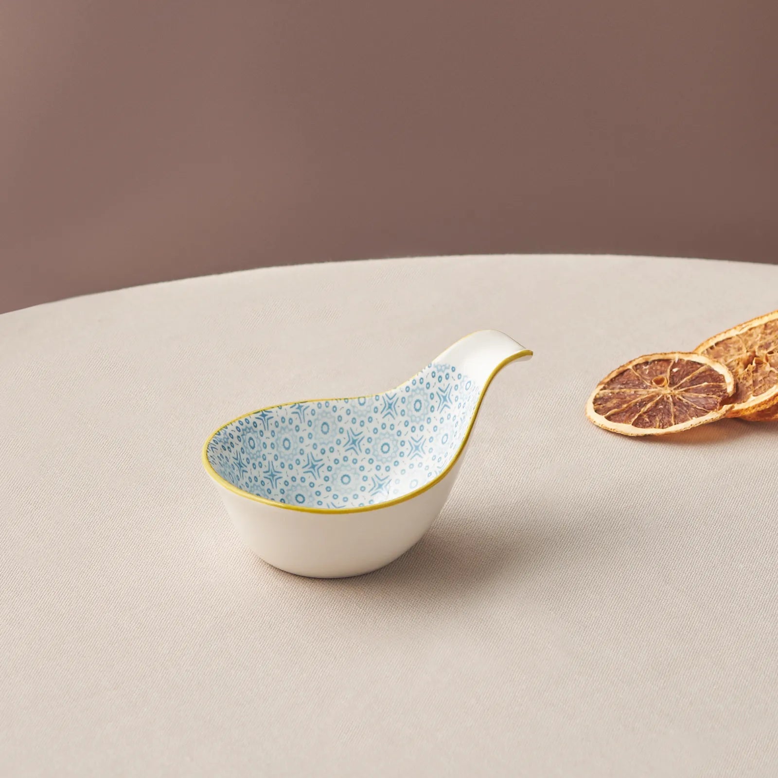 Karaca Floral Blue Drop Cookie/Sauce Bowl 10 cm 153.03.08.2996 - Bowls - ebarza Furniture UAE | Shop Modern Furniture in Abu Dhabi & Dubai - مفروشات ايبازرا في الامارات | تسوق اثاث عصري وديكورات مميزة في دبي وابوظبي
