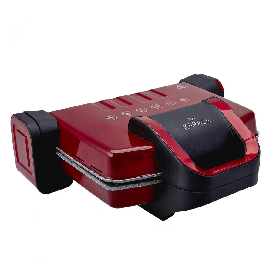 Karaca Future Granite Red Grill And Toaster 1800W 153.06.11.0409 - Kitchen Appliances - ebarza Furniture UAE | Shop Modern Furniture in Abu Dhabi & Dubai - مفروشات ايبازرا في الامارات | تسوق اثاث عصري وديكورات مميزة في دبي وابوظبي