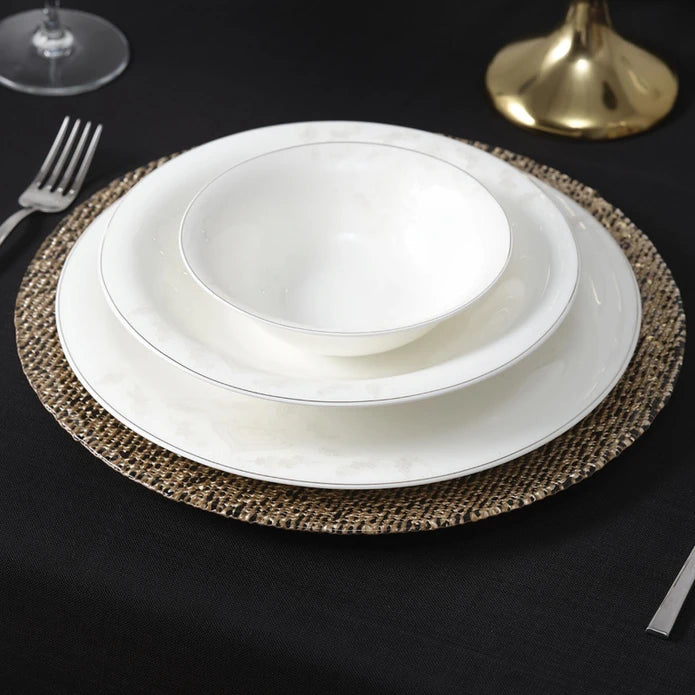 Karaca Home Cotton Supla Black 33 cm 300.22.02.0428 - Plates - ebarza Furniture UAE | Shop Modern Furniture in Abu Dhabi & Dubai - مفروشات ايبازرا في الامارات | تسوق اثاث عصري وديكورات مميزة في دبي وابوظبي