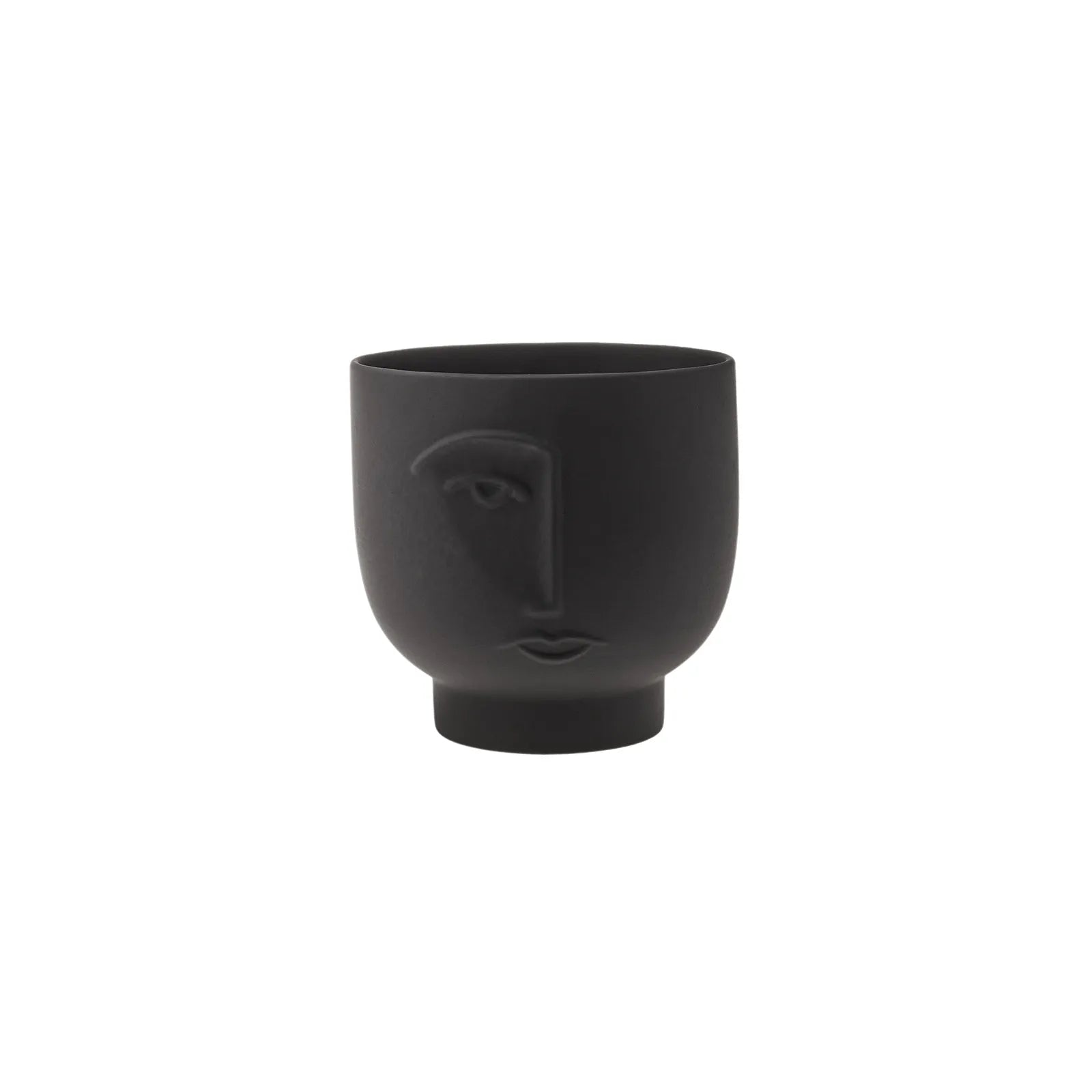 Karaca Home Face Vase Black 300.21.02.0509 - Vases - ebarza Furniture UAE | Shop Modern Furniture in Abu Dhabi & Dubai - مفروشات ايبازرا في الامارات | تسوق اثاث عصري وديكورات مميزة في دبي وابوظبي