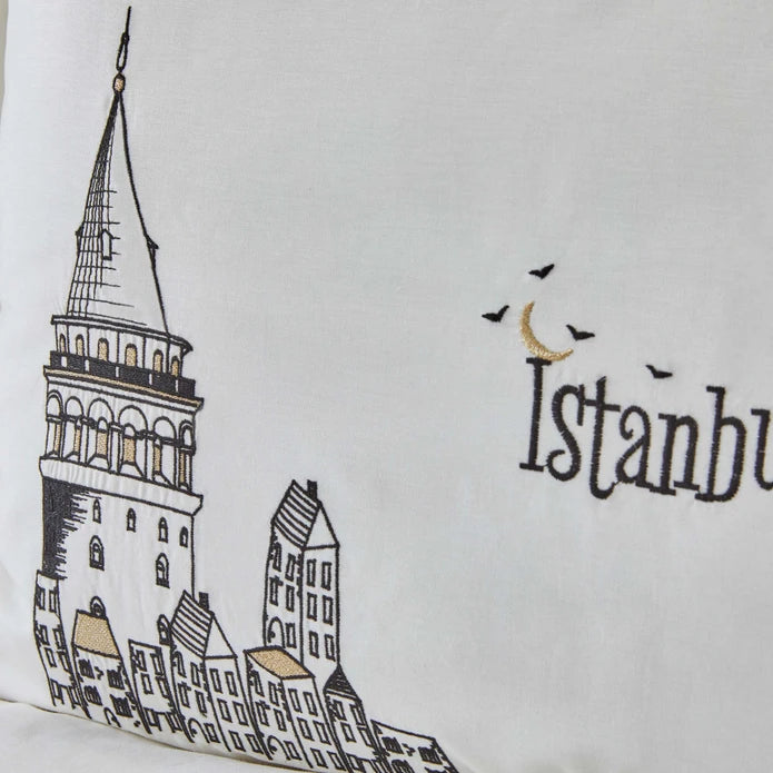 Karaca Home Galata Black Embroidered Double 100% Cotton Duvet Cover Set 200.19.01.0489 - Bedding - ebarza Furniture UAE | Shop Modern Furniture in Abu Dhabi & Dubai - مفروشات ايبازرا في الامارات | تسوق اثاث عصري وديكورات مميزة في دبي وابوظبي