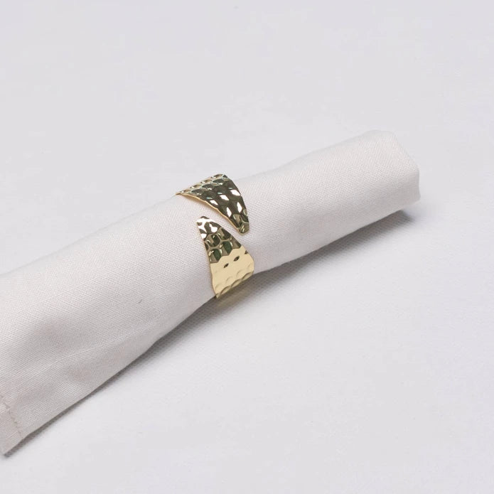 Karaca Home Hammered Gold 2 Piece Napkin Ring 300.22.02.0467 - Napkin Rings - ebarza Furniture UAE | Shop Modern Furniture in Abu Dhabi & Dubai - مفروشات ايبازرا في الامارات | تسوق اثاث عصري وديكورات مميزة في دبي وابوظبي