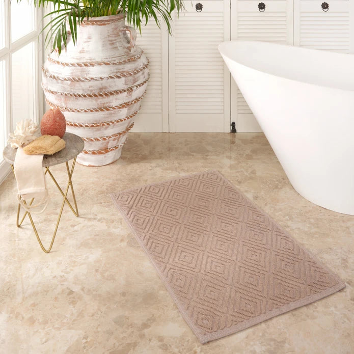 Karaca Home Kelly Esta Beige Doormat 200.21.01.0248 - Bath Mats - ebarza Furniture UAE | Shop Modern Furniture in Abu Dhabi & Dubai - مفروشات ايبازرا في الامارات | تسوق اثاث عصري وديكورات مميزة في دبي وابوظبي