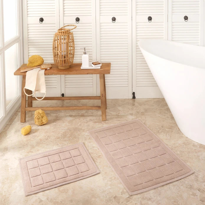 Karaca Home Kelly Quatre Beige Mop Set 200.21.01.0234 - Bath Mats - ebarza Furniture UAE | Shop Modern Furniture in Abu Dhabi & Dubai - مفروشات ايبازرا في الامارات | تسوق اثاث عصري وديكورات مميزة في دبي وابوظبي