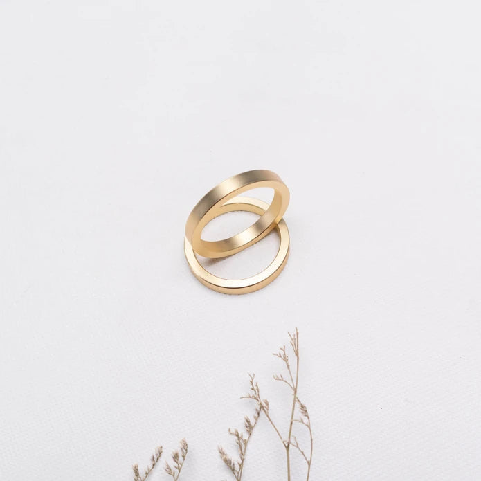 Karaca Home Lana 2-Pack Gold Napkin Ring 300.22.02.0484 - Napkin Rings - ebarza Furniture UAE | Shop Modern Furniture in Abu Dhabi & Dubai - مفروشات ايبازرا في الامارات | تسوق اثاث عصري وديكورات مميزة في دبي وابوظبي