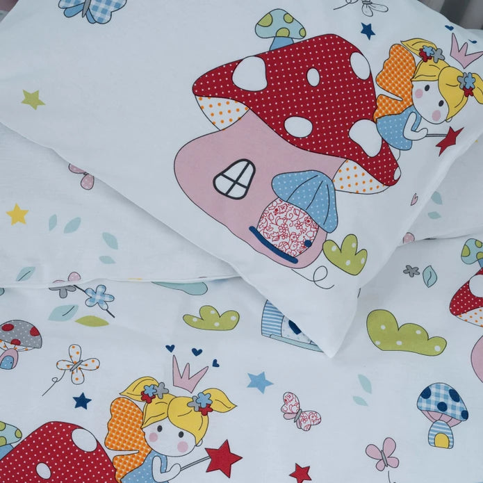 Karaca Home Mushrom 100% Cotton Baby Duvet Cover Set 200.20.01.0190 - Bedding - ebarza Furniture UAE | Shop Modern Furniture in Abu Dhabi & Dubai - مفروشات ايبازرا في الامارات | تسوق اثاث عصري وديكورات مميزة في دبي وابوظبي