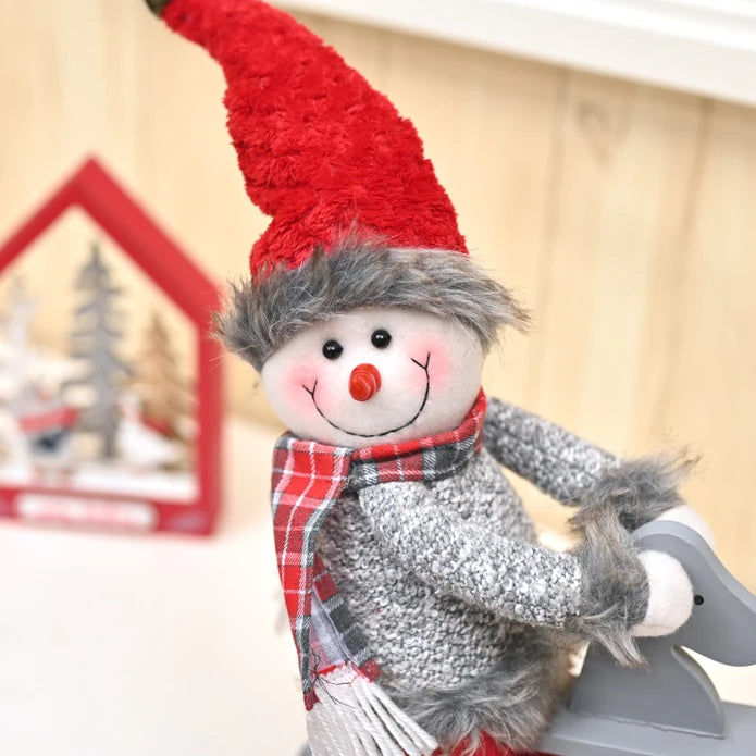 Karaca Home Snowman Decorative Object Red 300.21.02.0282 - Doll/Door stopper - ebarza Furniture UAE | Shop Modern Furniture in Abu Dhabi & Dubai - مفروشات ايبازرا في الامارات | تسوق اثاث عصري وديكورات مميزة في دبي وابوظبي