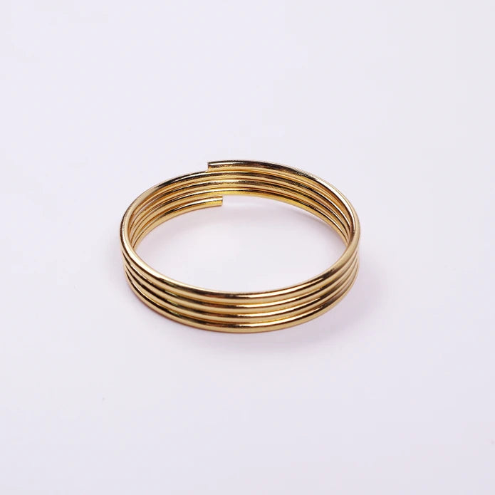 Karaca Home Strip 12 Piece Napkin Ring Gold 300.21.02.0601 - Napkin Rings - ebarza Furniture UAE | Shop Modern Furniture in Abu Dhabi & Dubai - مفروشات ايبازرا في الامارات | تسوق اثاث عصري وديكورات مميزة في دبي وابوظبي