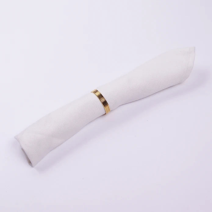 Karaca Home Strip 12 Piece Napkin Ring Gold 300.21.02.0601 - Napkin Rings - ebarza Furniture UAE | Shop Modern Furniture in Abu Dhabi & Dubai - مفروشات ايبازرا في الامارات | تسوق اثاث عصري وديكورات مميزة في دبي وابوظبي